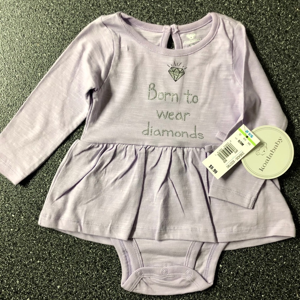 Koala Baby Onesie 6-9mo Born to Wear Diamonds